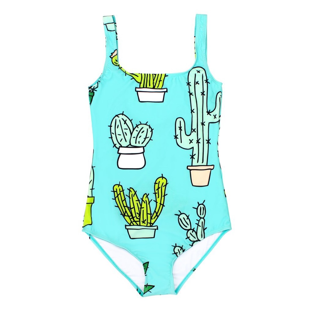 BATOKO Girls Cactus Swimsuit Bathing Suit